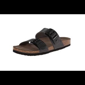 Madden Girl Brando Black Footbed Sandals